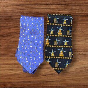 Tie Land Mens Silk Windmill Pattern Ties Set novelty